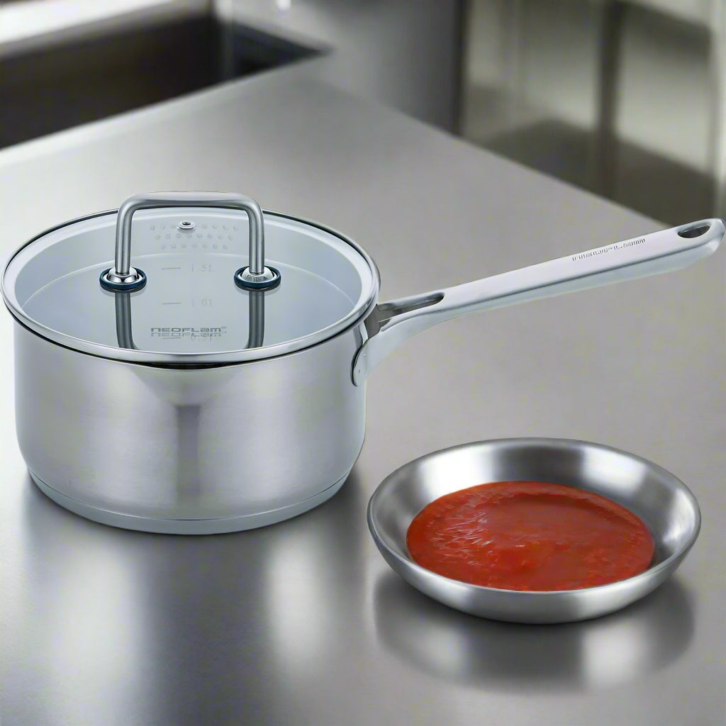 Baba Stainless Steel Pot set of 3 posts, 1 frying pan and 1 sauce pan