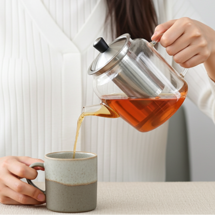 Chai Glass Teapot with Stainless Steel Infuser