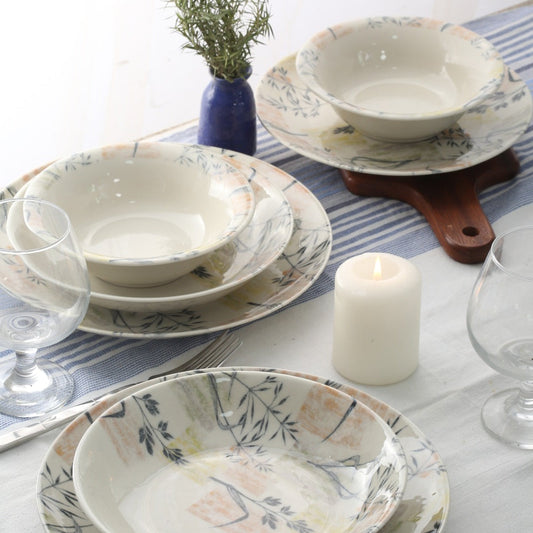 Semni dinner set 24 porcelain plates