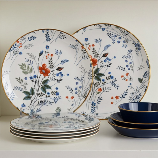 Turkflow Dinner set 24 Porcelain Plates