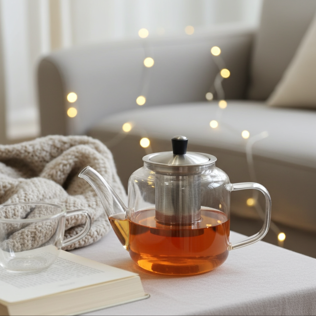 Chai Glass Teapot with Stainless Steel Infuser
