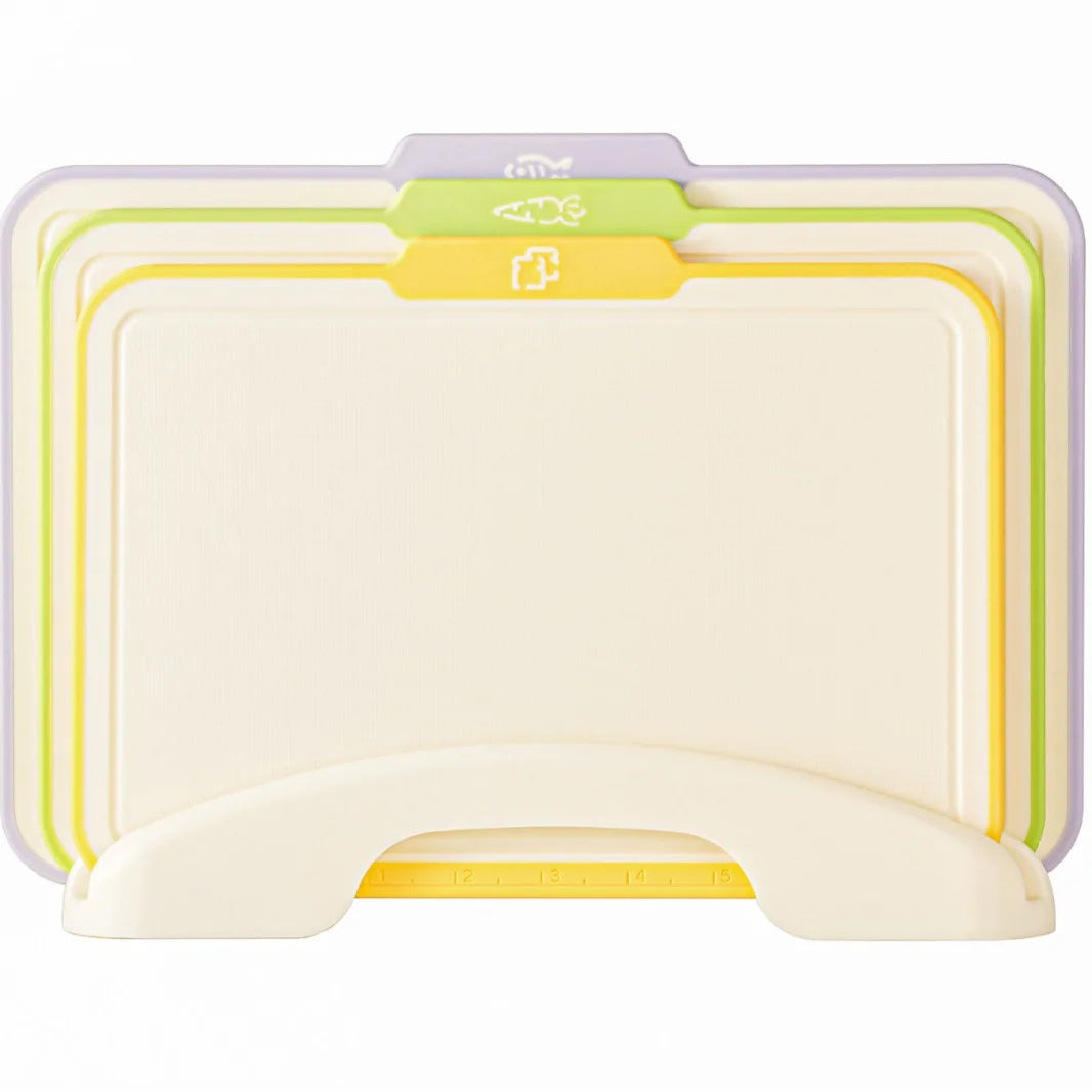 3-Piece Flexible Plastic Cutting Board Set | Extra Thick & Dual-Sided | Non-Slip & Dishwasher Safe | Color-Coded Kitchen Essentials