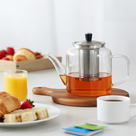 Chai Glass Teapot with Stainless Steel Infuser