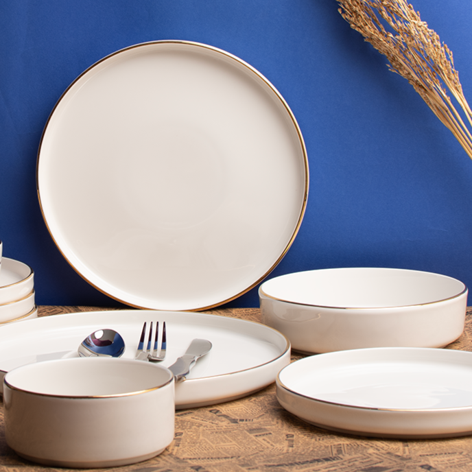 Neoclasik 30 Plate Modern Porcelain Dinner Set