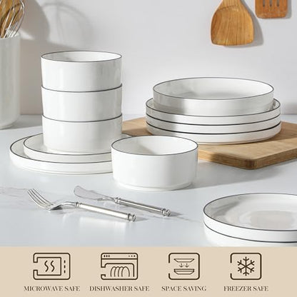 Neoline 30 Plate Modern Porcelain Dinner Set