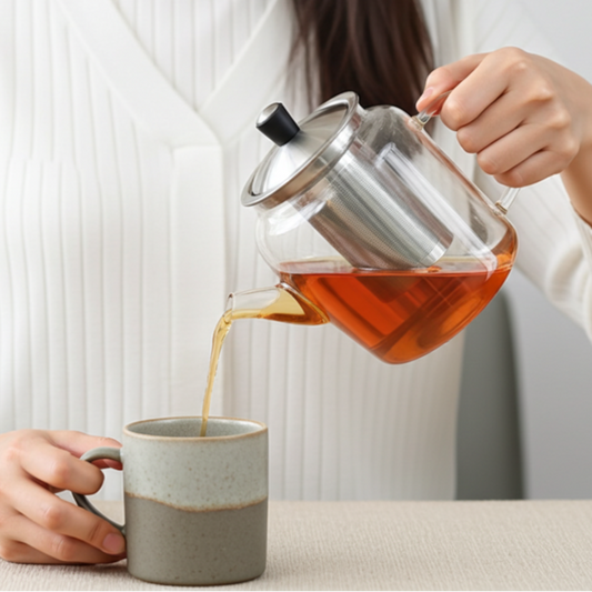 Chai Glass Teapot with Stainless Steel Infuser