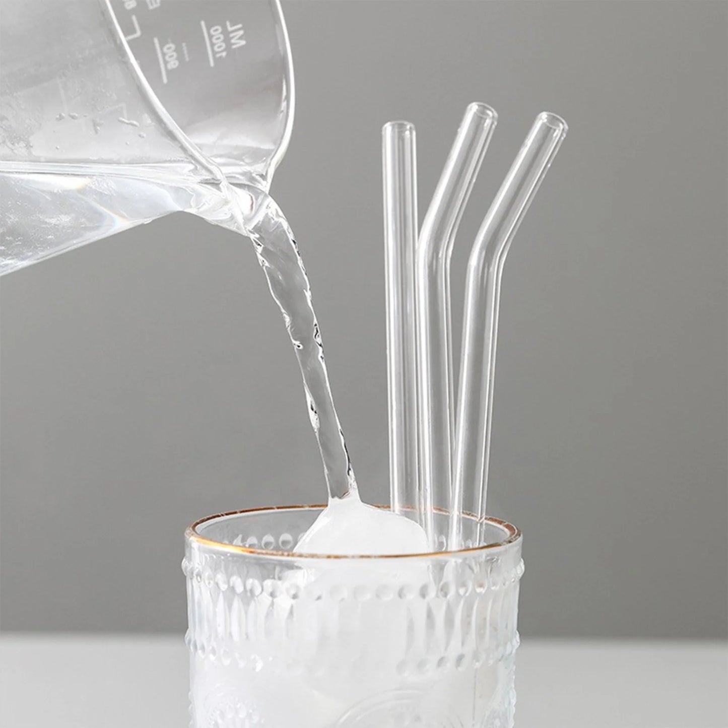 Auz Glass Straw Set of 4