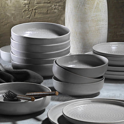 Cleaneo Gray 24 pc Dinner Set