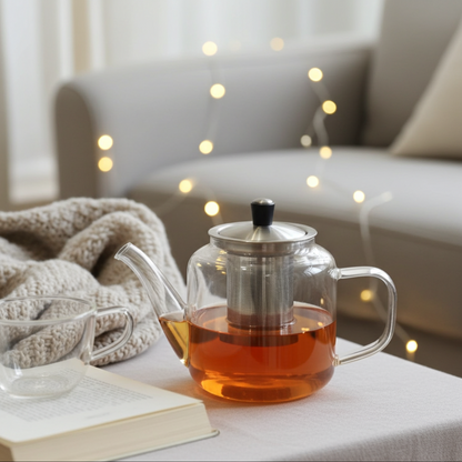 Chai Glass Teapot with Stainless Steel Infuser