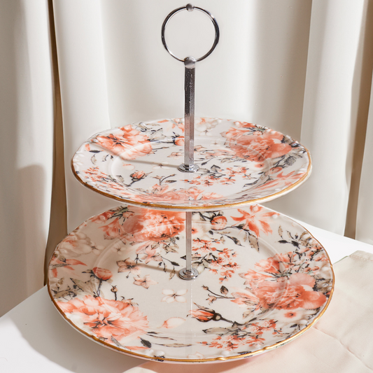 Jasmine Serving Stand 2 Tiers