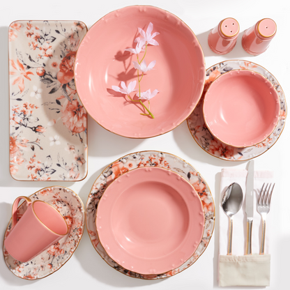 Jasmine 35 Pieces Dinner Set