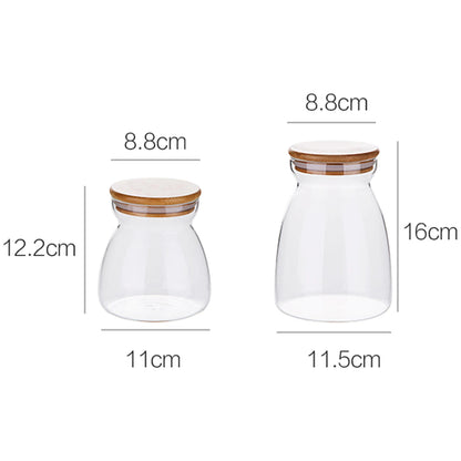 Clear 2 Size Glass Jars