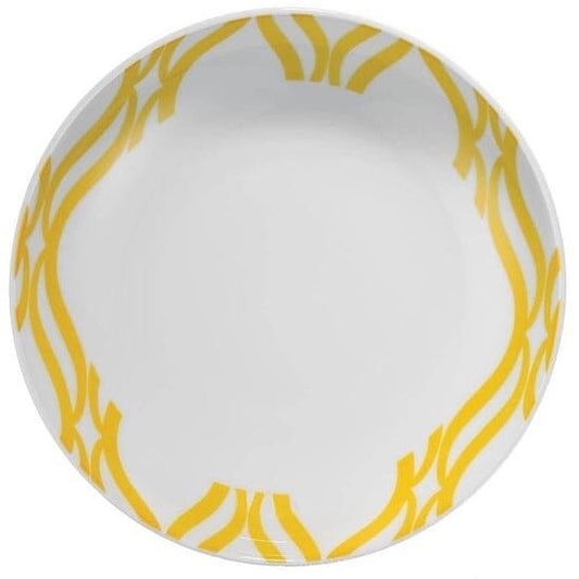 Yellow-Grey dinner set 48 porcelain plates
