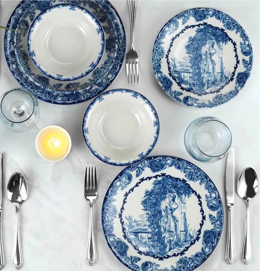 Queen dinner set 24 porcelain plates
